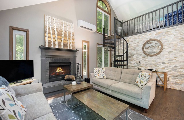 Peaceful and Updated Cabin with Loft and Fireplace at Schuss Village - Sleeps 6