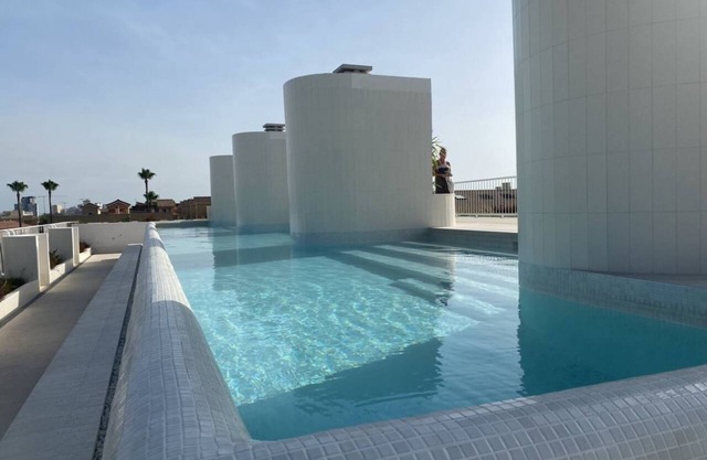 Playa de Puzol con terraza y piscina