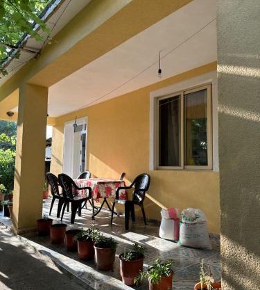 Private house surrounded by greenery