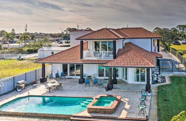 Riverfront Titusville Home w/Pool + Pickleball!