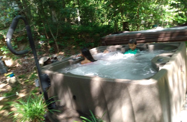 Rustic home with hot tub in the mountains