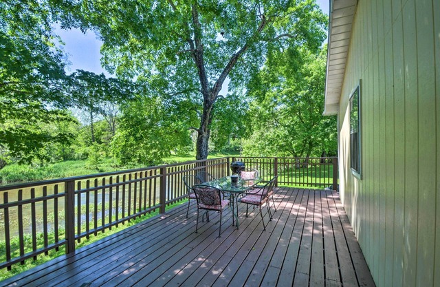 Rustic Ironton Home w/Deck & Fire Pit on Creek!