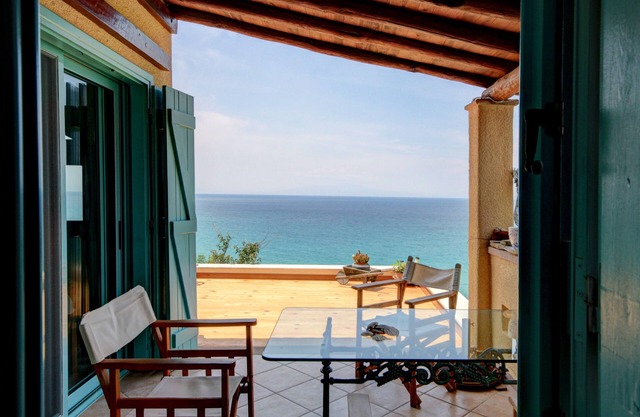 Seascape panorama in a Beach House
