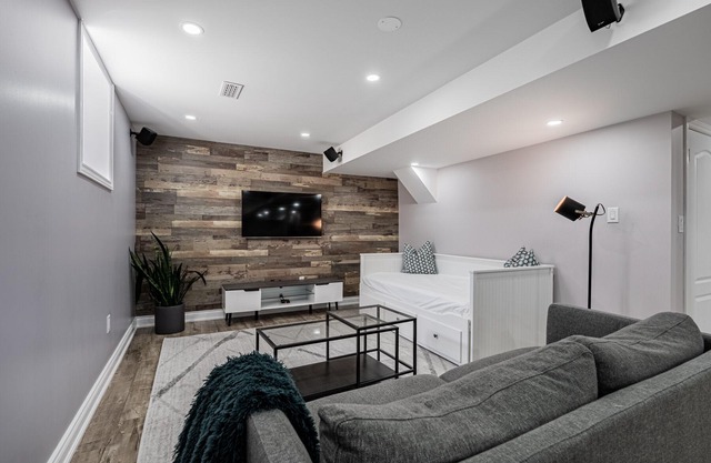 Spacious guest suite with ravine views