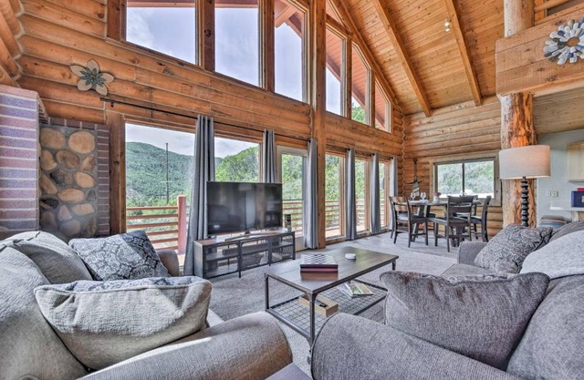 Spacious Hilltop Cabin with Deck and Scenic Views!