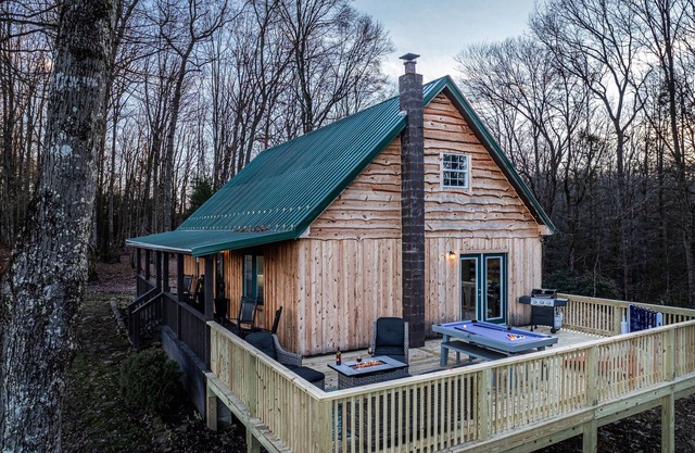 The Fun Hollow Cabin – Private Deck, Fire Pit & BBQ