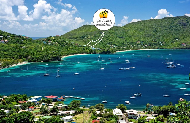 The Lookout villa, just a few minutes walk from two of the island's best beaches