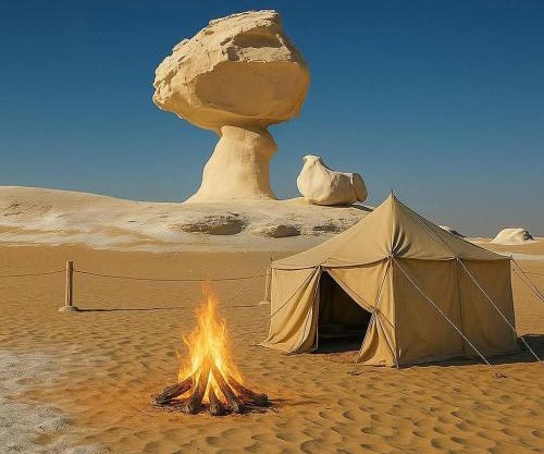 White desert safari in Egypt