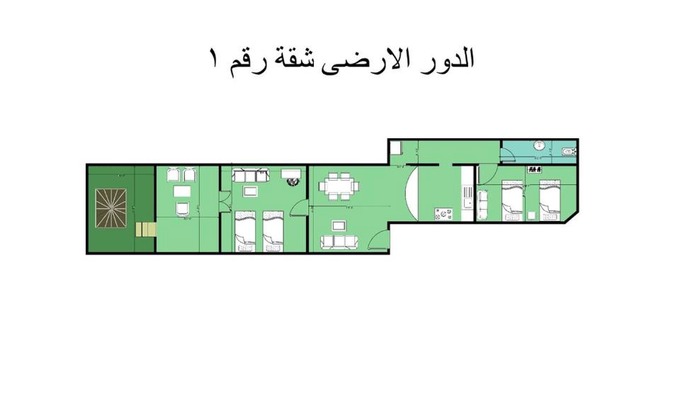 Marina El Alamein Apartment | 1or2 Ground Chalets 2 Bedrooms villa114 Green Beach