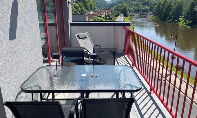 Zelezny Brod Apartment | 2-bedroom apartment with Balcony and River View - Bohemian Paradise/Free bikes
