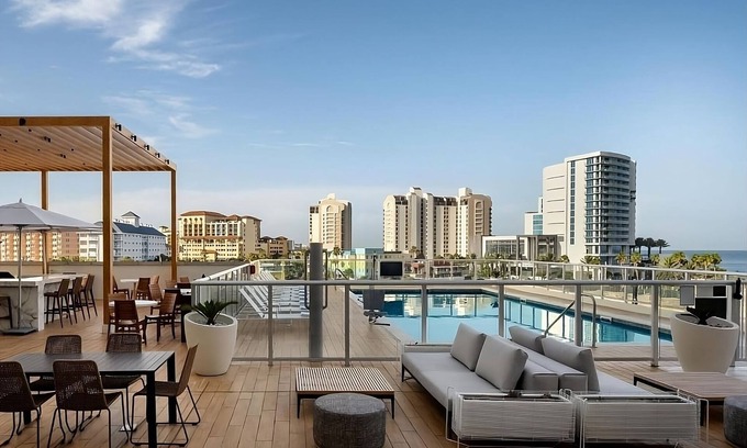 Clearwater Beach Hotel | 3 Elegant Rooms Perfect for Relaxation with Rooftop Pool and Poolside Lounger