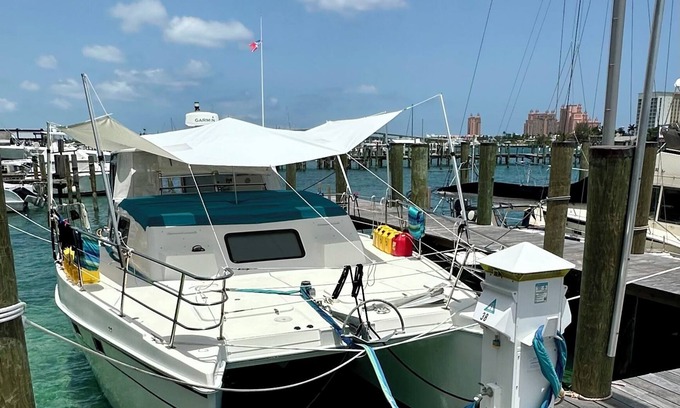 Downtown Nassau Boat Rental | 44 foot motor catamaran