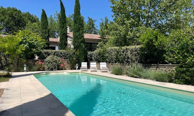 Goult House | 5 min from Goult village: Modern open-plan house, lap pool and stunning views