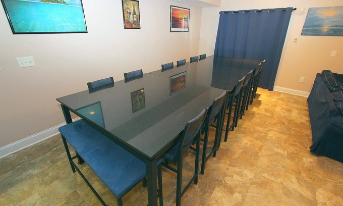 Myrtle Beach Villa | 6 Bedrooms : Modern, Large, Granite Banquet Table, Pool Table, Foosball Table.