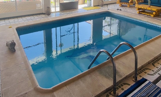 Arucas Apartment | Apartment Delfin Azul with private heated pool (indoor wood)