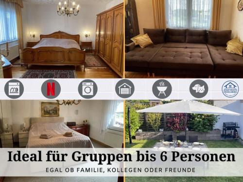 Riegelsberg Apartment | Apartment Rosie - Rustikal und top ausgestattet und ideal für Gruppen bis 6 Personen und Hund, egal ob Familie, Kollegen oder Freunde, 85qm mit Garten und eigener Garage