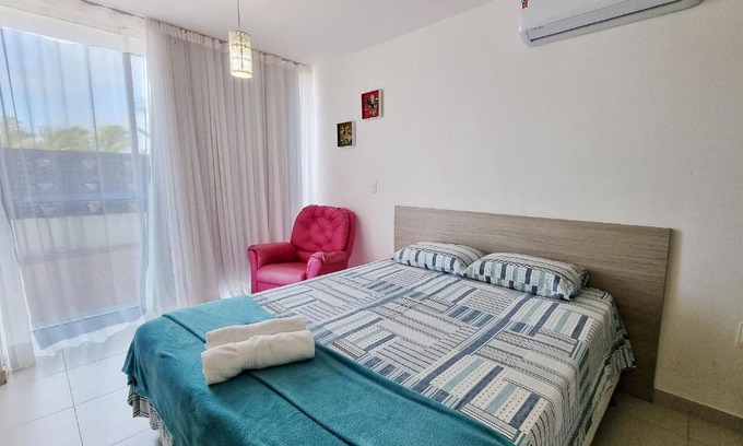 Barra Mar Apartment | Areias do Mar 2 Quartos, AR na Sala + Terraço