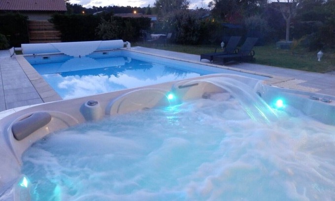 Azur House | AZUR LANDES - near the ocean- swimming pool, jacuzzi, sauna, pétanque 15 people