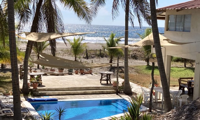 Barra de Santiago House | Beachfront 4 bedrooms 4 bath for a great vacation.