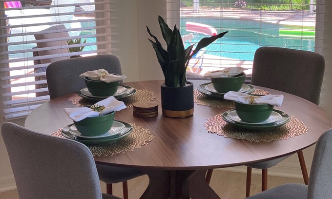 Fruitville House | Beautiful Forest View Home with a Heated Pool !