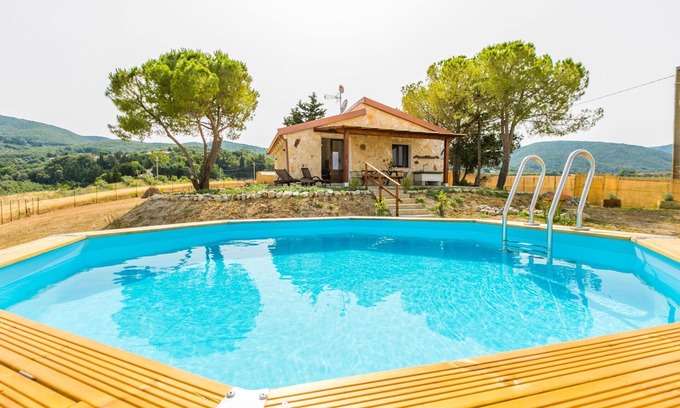 Santa Luce House | Beautiful private villa with A/C, WIFI, private pool, TV, terrace, pets allowed and panoramic view