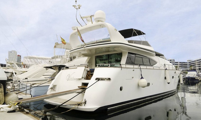 Sant Adria de Besos Boat Rental | Boat "Exclusive Yacht 20m In Barcelona" with Sea View, Private Terraces & Wi-Fi