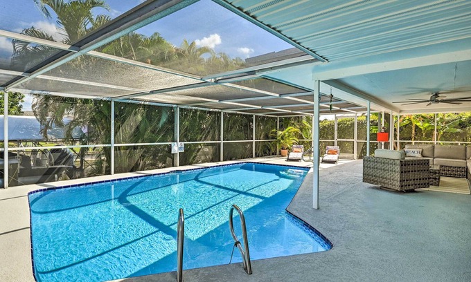Lochmoor Waterway Estates House | Bright + Airy Canalfront Getaway w/ Heated Pool!