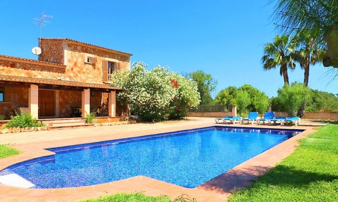 Campos Villa | Can Toni 403 traditional finca with private pool, air-conditioning, large garden and WiFi