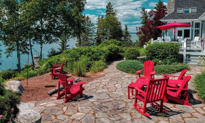 Brooksville House | Cape Rosier, Maine 6 bedroom estate on Penobscot Bay. West views over Camden the hills