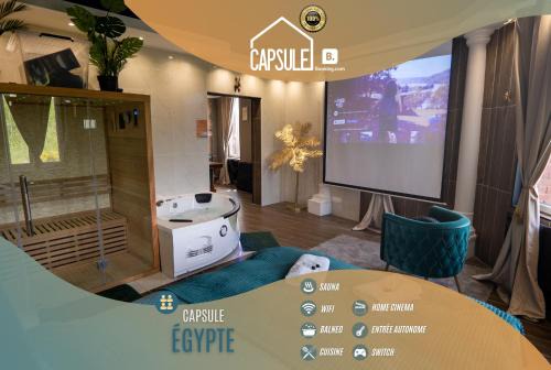 Crespin Apartment | Capsule Egypte - Jacuzzi - Sauna - Billard - Netflix & Home cinéma - Nintendo switch & jeu -