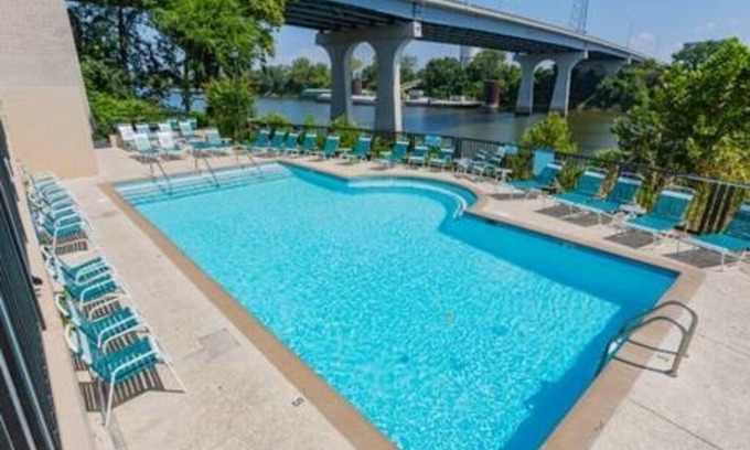 East Bank Condo | Captain's Quarters Riverfront #3