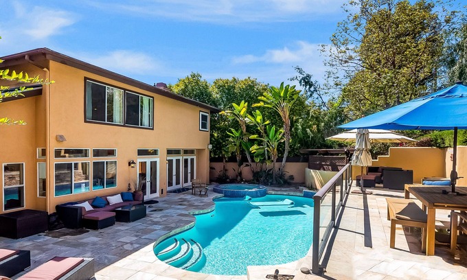 Carmel Valley House | Casa De Lujo Amazing house with pool, hot tub, landscaped patio, grill, AC, & kid's playhouse