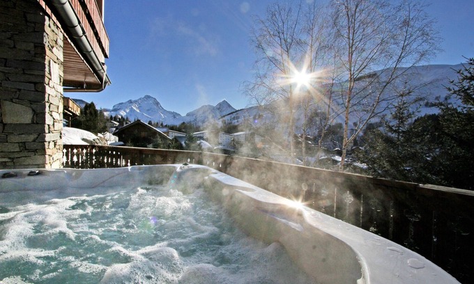 Mont-de-Lans Ski Chalet | Chalet 12 people, beautiful view, outdoor spa, close to the slopes