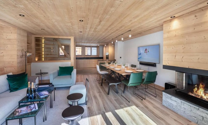 Le Raffort Ski Chalet | Chalet, 200m from ski slopes, sauna, balcony, fireplace or stove, parking, tv, ski locker, 187m²