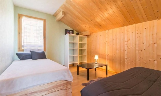 Arc-1800 Ski Chalet | Chalet, 2nd floor, view valley, terrace, fireplace or stove, tv, 100m², Les Arcs