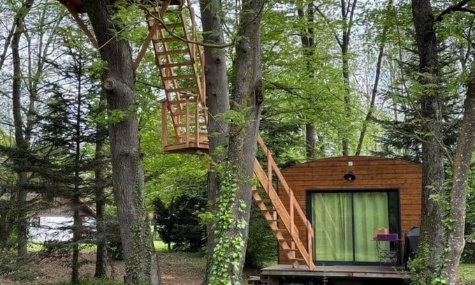 Saint-Just-de-Claix House | Chalet and terrace perched in the trees