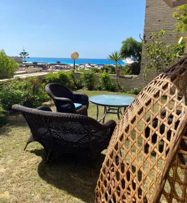 Borg el Arab Ski Chalet | Chalet for Rent, Ground Floor in Zamorda Village with Private Garden and Sea View