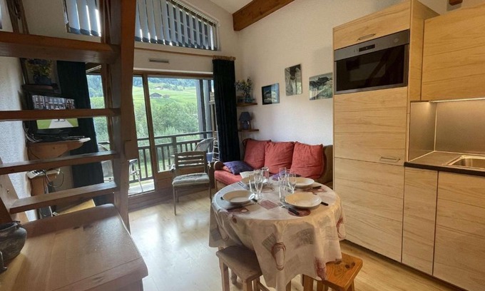 Praz-sur-Arly Apartment | Charmant 2 pièces à Praz-sur-Arly - 5 pers, animaux admis et parking - FR-1-603-13
