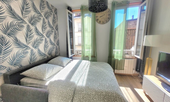 Troyes Apartment | Charmant Studio 26m² au Cœur de Troyes Idéal Pour 2 Proche de Tout!