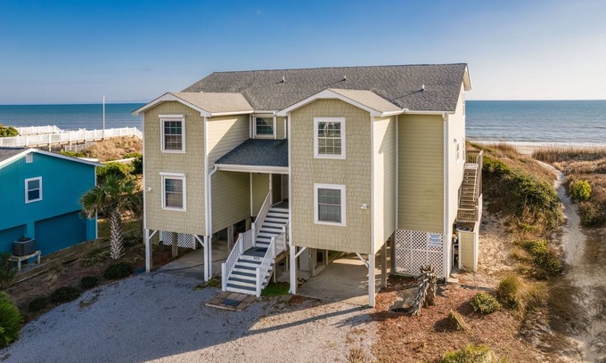 Emerald Isle Cottage | Charming 5-bedroom oceanfront duplex with wonderful views