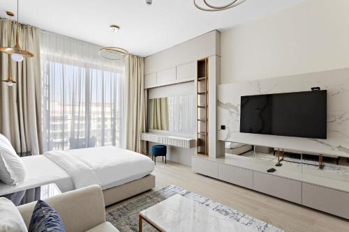 Al Barsha Apartment | Chic Studio in Arjan with pool game room and gym
