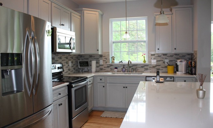 Lake Norman of Catawba House | Clean, modern private pet friendly Lakefront Living New dock and patio Fenced yd