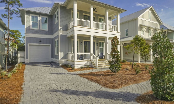 Lakeside at Blue Mountain Beach House | Coastal Luxury on 30A: 4br/4ba: golf cart, walk to beach, shopping, & dining!