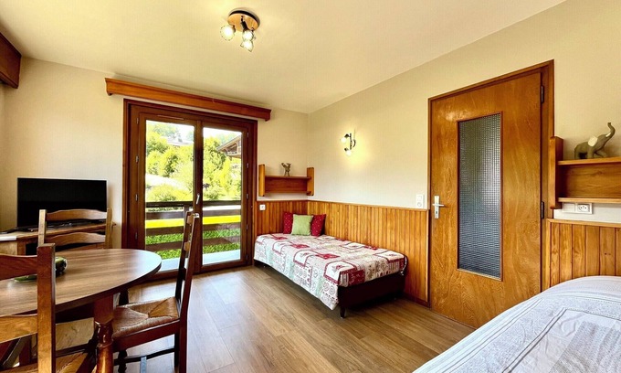 Combloux Apartment | Comfortable studio with a view of the Mont-Blanc