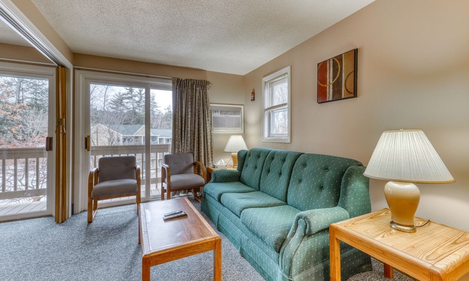 Gilford Condo | Condo with WiFi, private beach, full kitchen, & outdoor pool