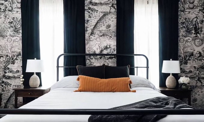 Five Points South Hotel | Corner King Room at The Painted Lady! Pet-Friendly, Free Parking!