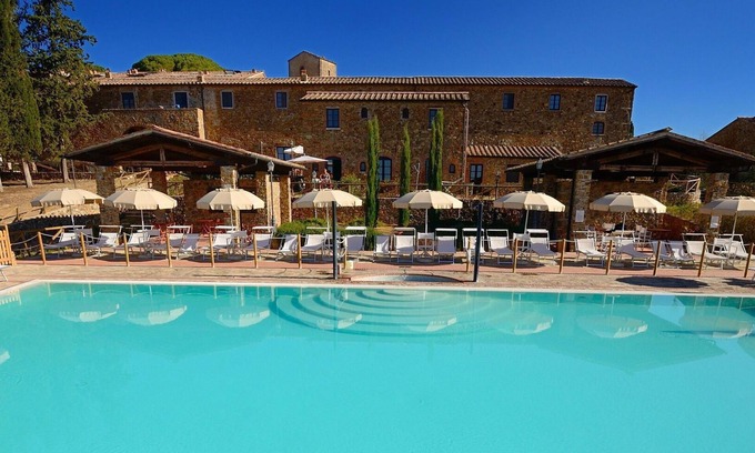 Casalappi Other | Cosy apartment for 3 guests with pool, A/C, TV and panoramic view