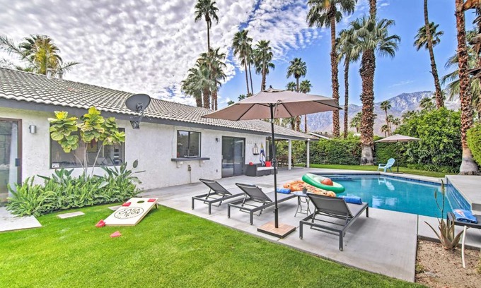 Araby House | Covered Patio, Pool and Games Home in Palm Springs