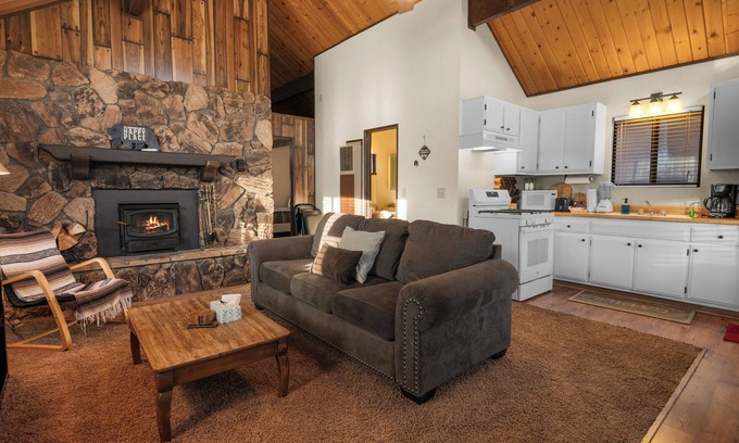 Woodlands Cabin | Cozy Cabin - Quiet Area, Fireplace, Smart TV, Fenced Yard