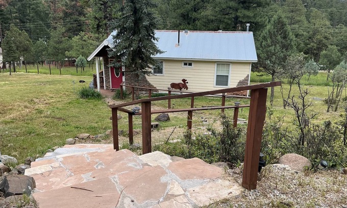 Ruidoso Cottage | COZY COTTAGE! HOT TUB & COZY UP TO THE FIREPLACE! CHRISTMAS DECO FOR HOLIDAYS!